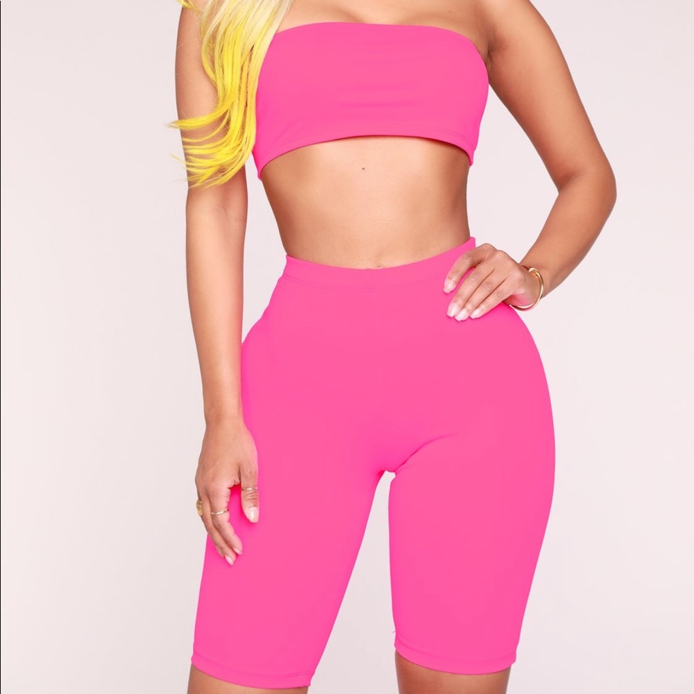 Two piece pink set fashion nova